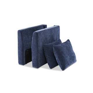 Macy Armrest Set, Navy Blue Chenille