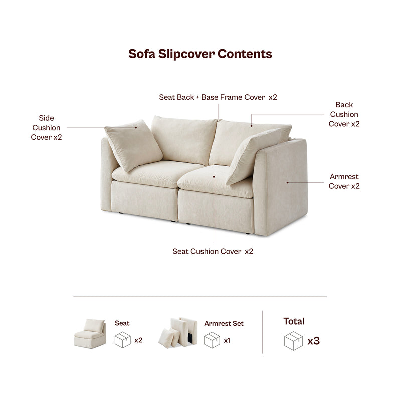 Macy Washable Slipcover - 2-Seat Loveseat