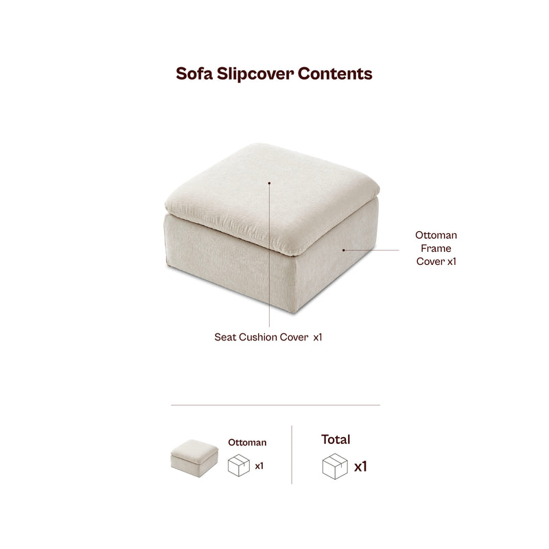 Macy Slipcover Only - Storage Ottoman