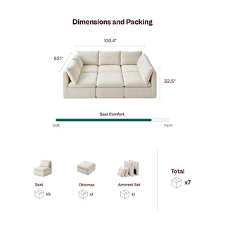 Macy Pit-Sectional Sofa with Fully Removable Covers, Large Storage (Moss Green Chenille)