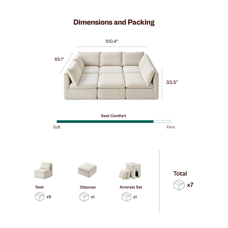 Macy 6-Seat Pit Sectional