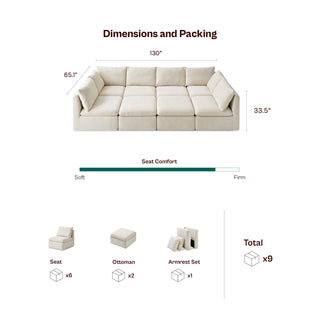Macy Pit-Sectional Sofa with Fully Removable Covers, Large Storage (Moss Green Chenille)