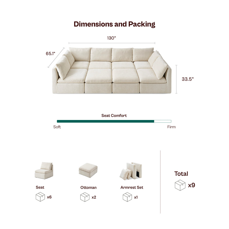 Macy 6-Seat Pit Sectional