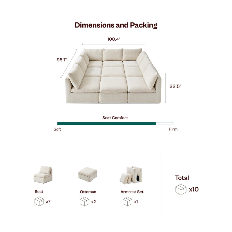 Macy 9-Seat Pit Sectional