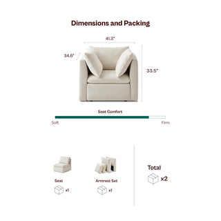 Macy Armchair with Fully Removable Covers, Large Storage (Moss Green Chenille)