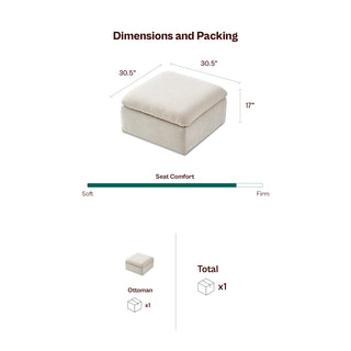 Macy Ottoman with Storage, Moss Green Chenille