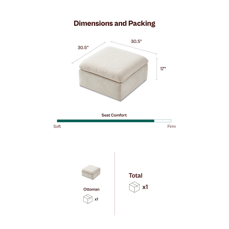 Macy Ottoman with Storage
