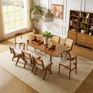 Retrovie Mid-Century Modern 63"-79" Extendable Dining Table