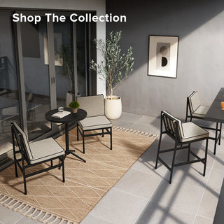 Odelia Outdoor Counter Stools (Beige Olefin)