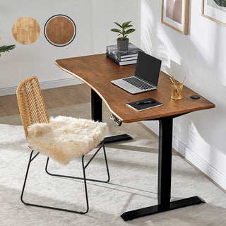 Sterling Standing Desk (Walnut) + Lucas Ergonomic Mesh Office Chair