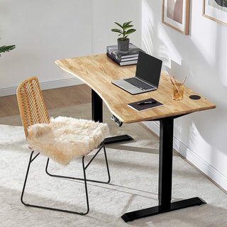 Sterling Standing Desk (Natural) + Lucas Ergonomic Mesh Office Chair