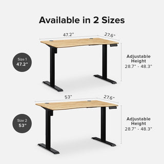 Sterling Standing Desk (Natural) + Lucas Ergonomic Mesh Office Chair