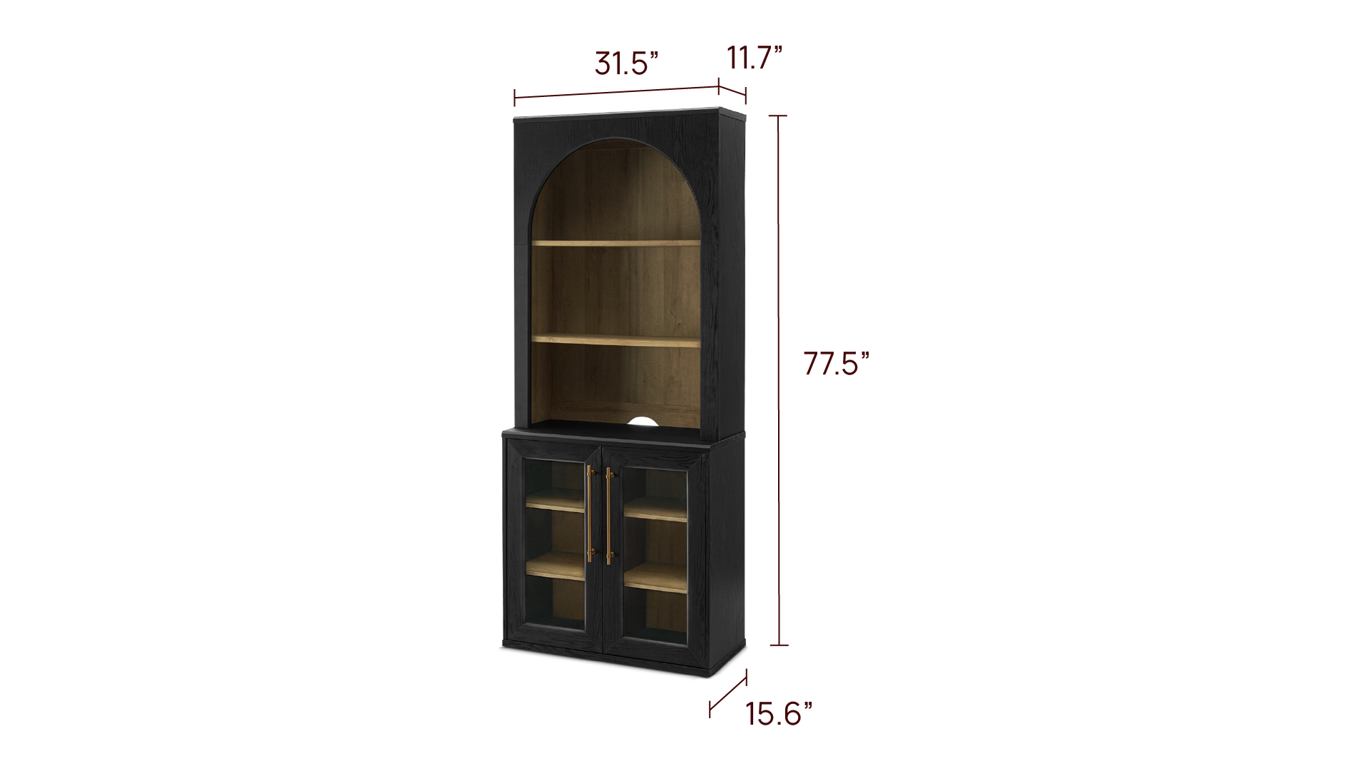 Blake Modular Storage Cabinet with Hutch Acrylic