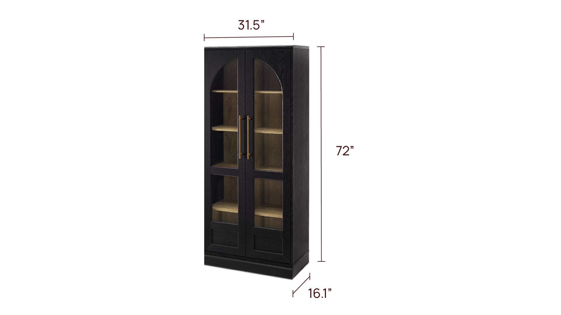 Blake Tall Acrylic Display Cabinet Arched