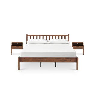 Ted Bed (Queen) & Nightstands with Charging Ports (Pair)