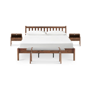 Ted Bed (King), Bench & Nightstands with Charging Ports (Pair)