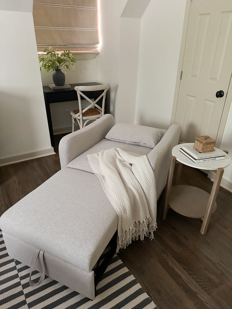 Sophie Sleeper Armchair in Light Gray