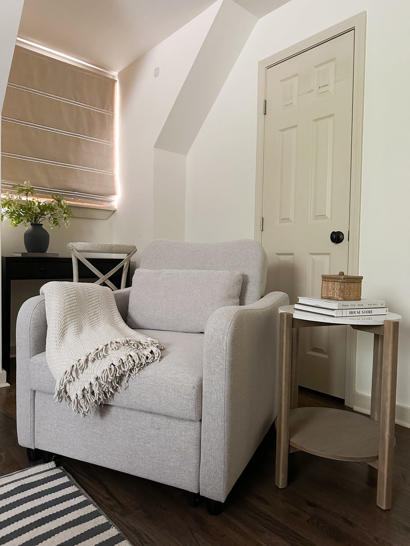 Sophie Sleeper Armchair in Light Gray