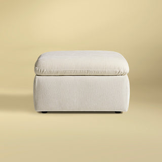 Macy Ottoman with Storage, Alpine Beige Chenille