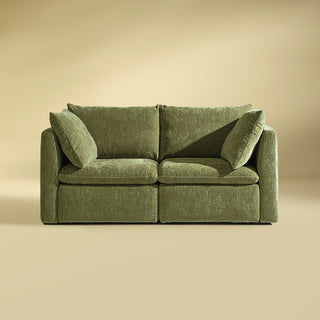 Macy Loveseat with Storage, Moss Green Chenille