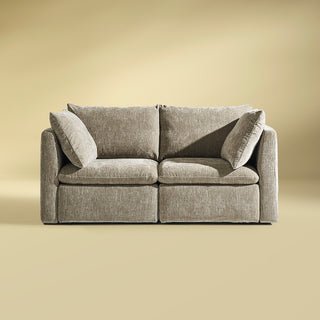Macy Loveseat with Storage, Keystone Gray Chenille