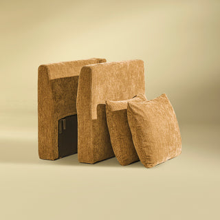 Macy Armrest Set, Ochre Yellow Chenille