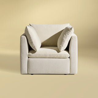 Macy Armchair with Storage, Alpine Beige Chenille