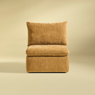 Macy Armchair with Storage, Ochre Yellow Chenille