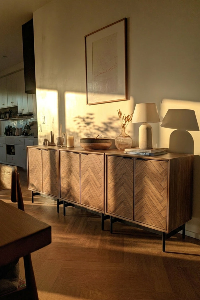 Axis Herringbone Cabinet Set of 3