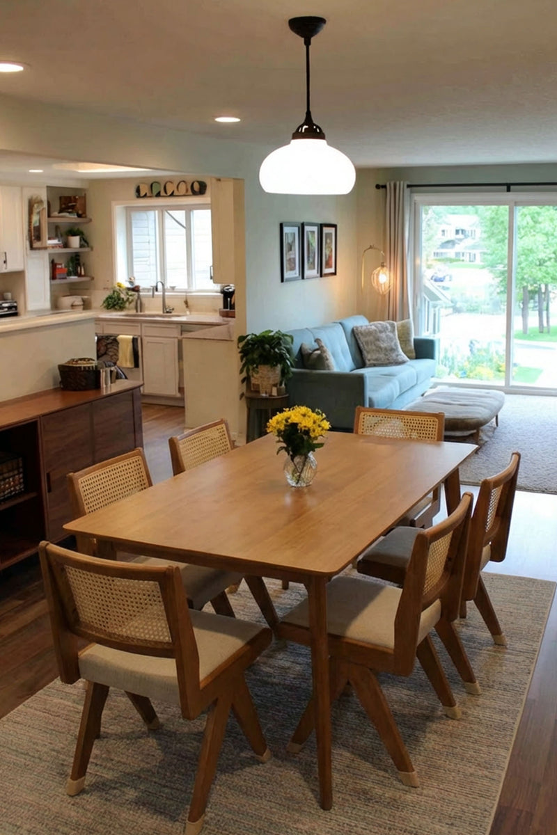 Retrovie Dining Table & Weava Chairs