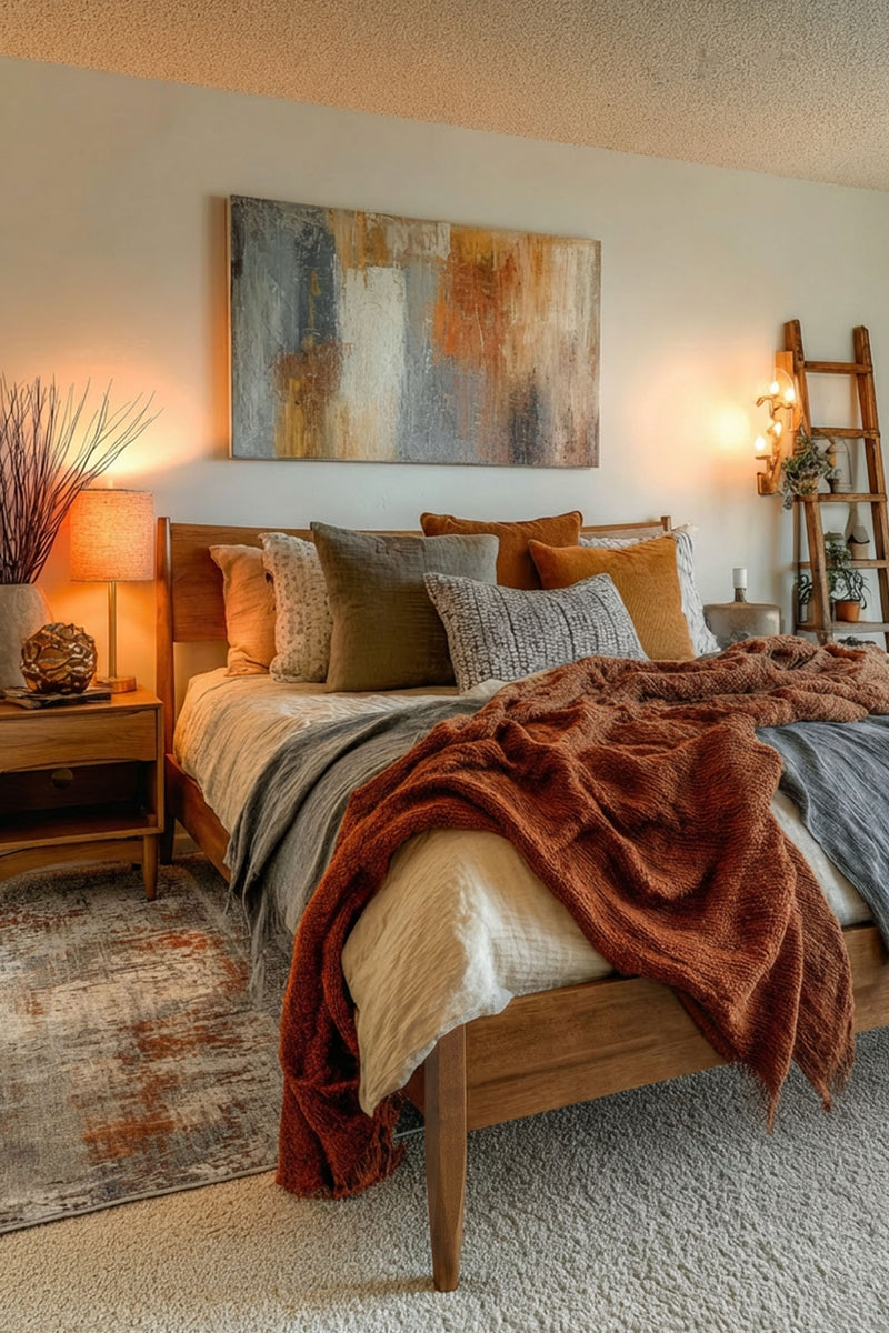 Queen Bed w/ Storage Nightstand