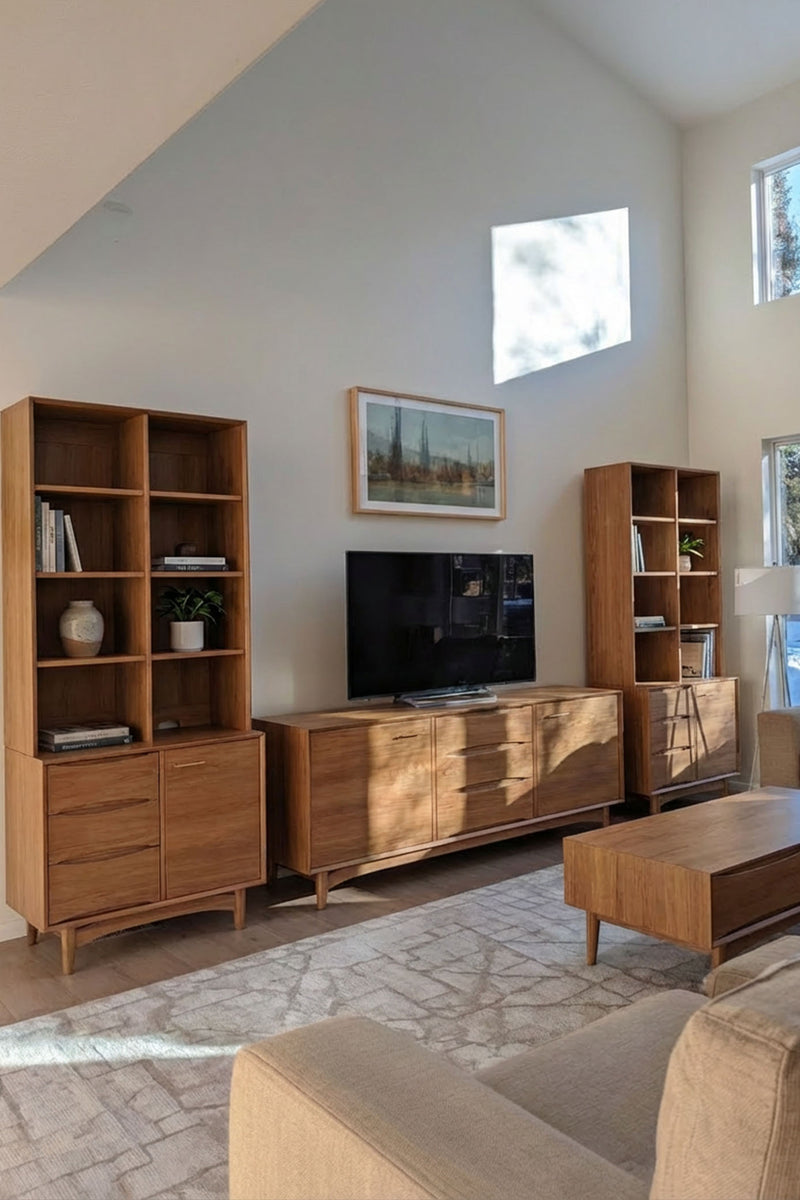 59" Sideboard with 39" Modular Bookcase