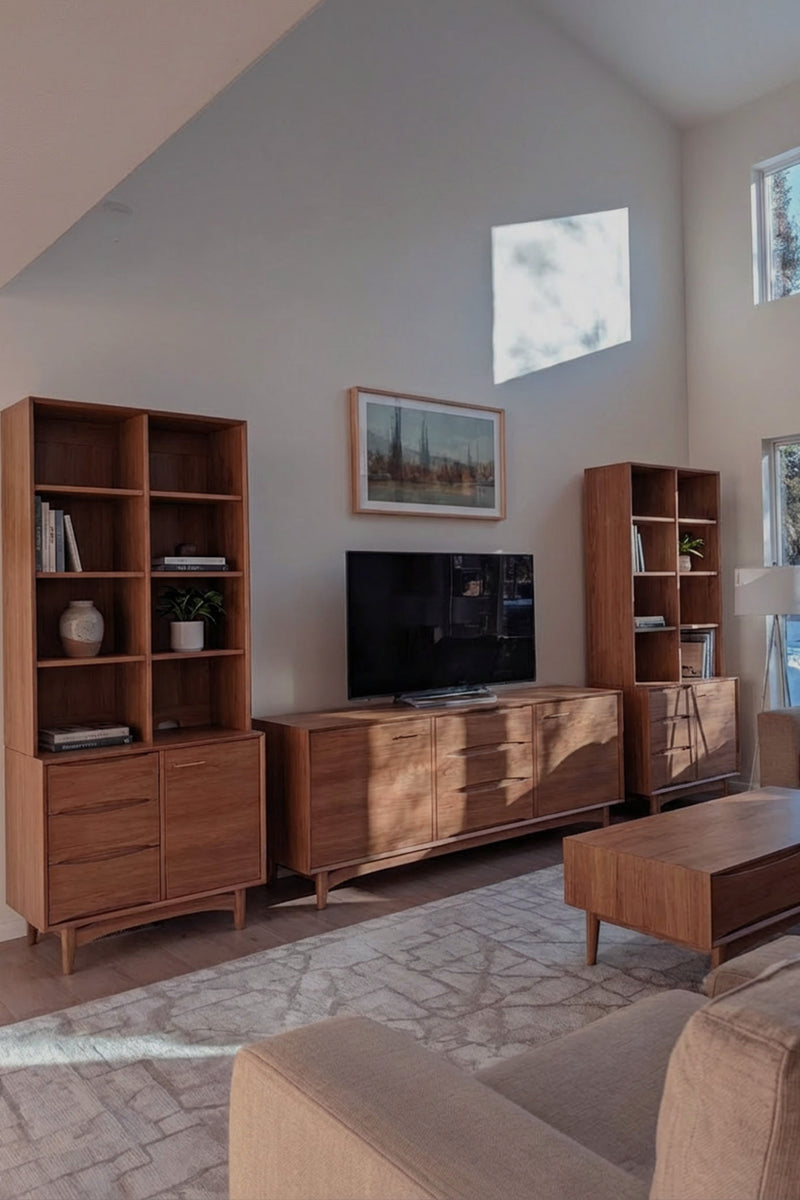 138" Entertainment Center and Storage Coffee Table