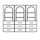 Blake 3 Drawer Dresser with Hutch (Set of 3)