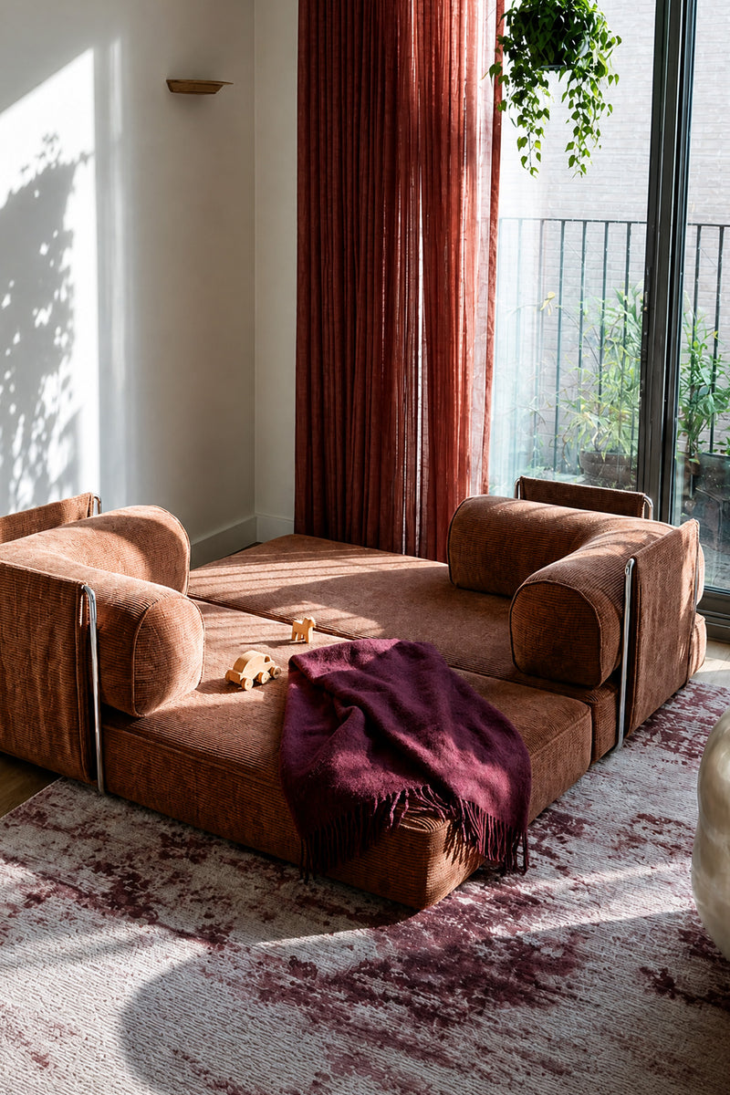 L-Shaped Sofa, Corner Closed