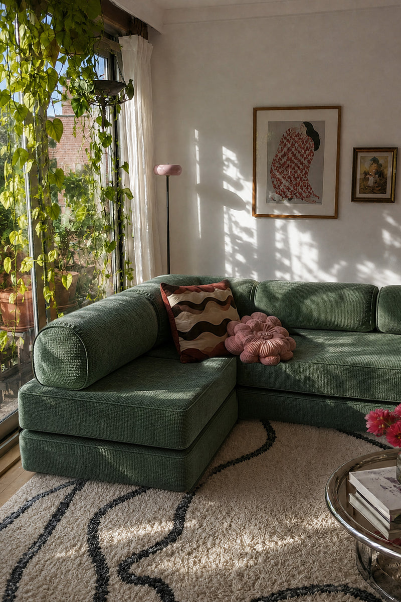 L-Shaped Sofa, Corner Open