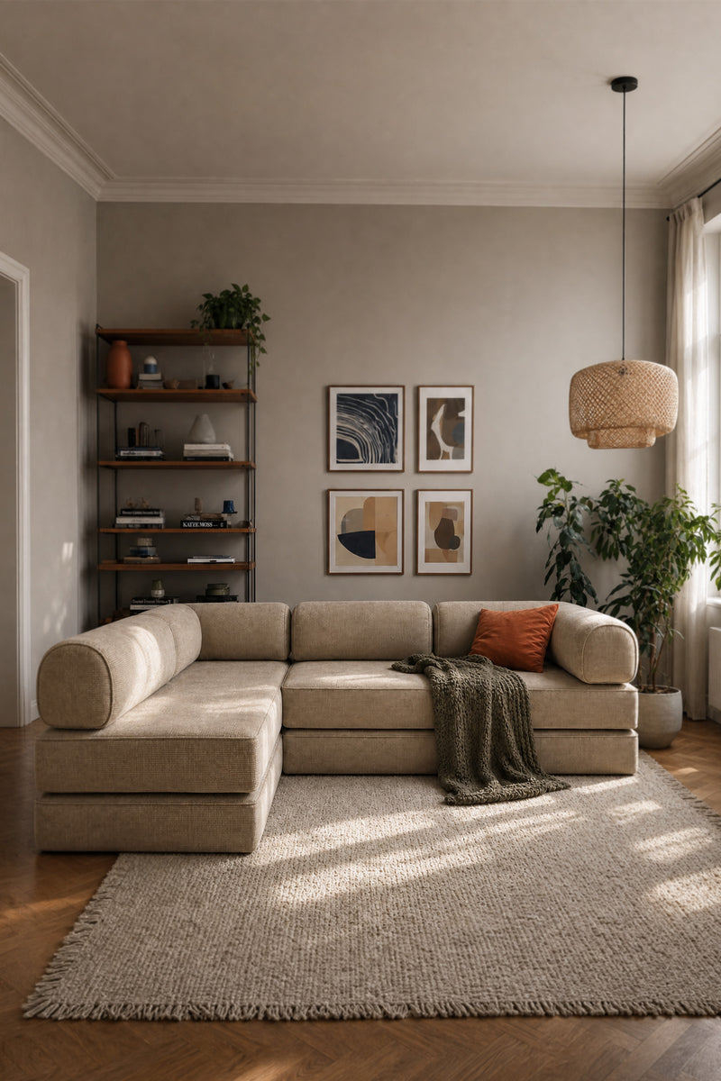 L-Shaped Sofa, Corner Open