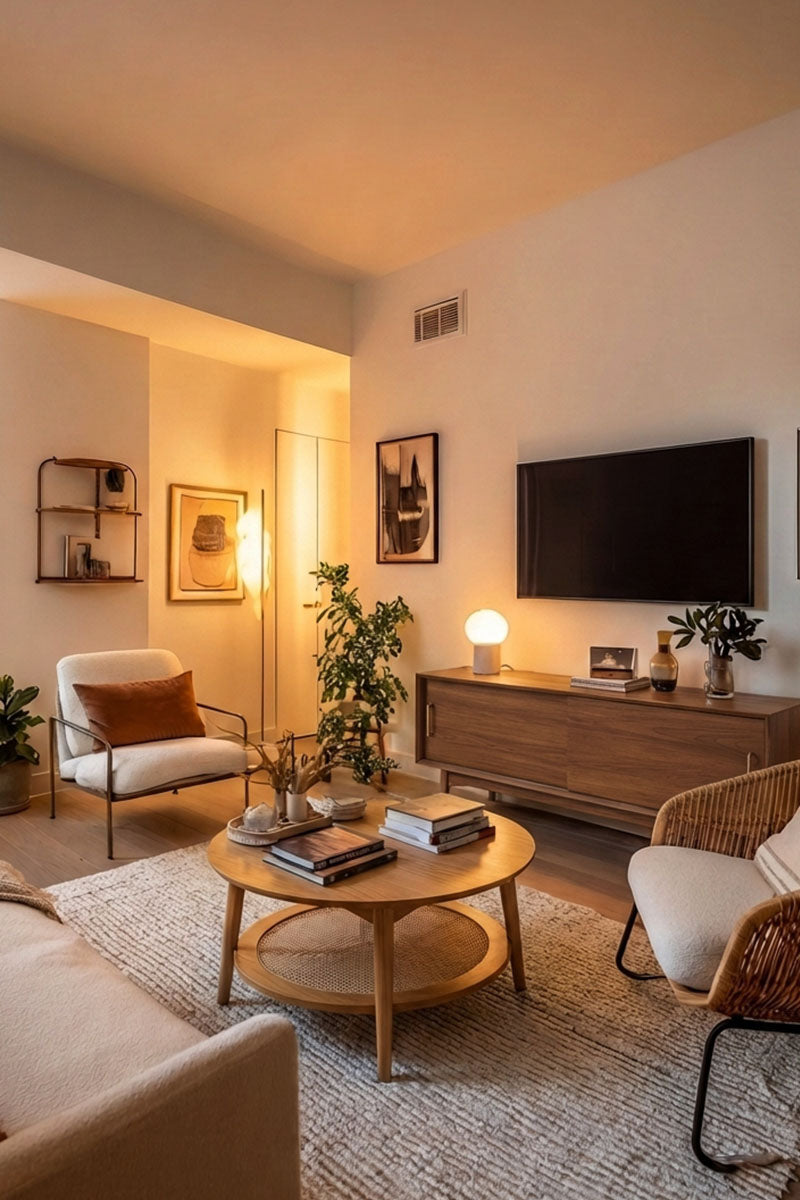 59" TV Stand and Round Coffee Table