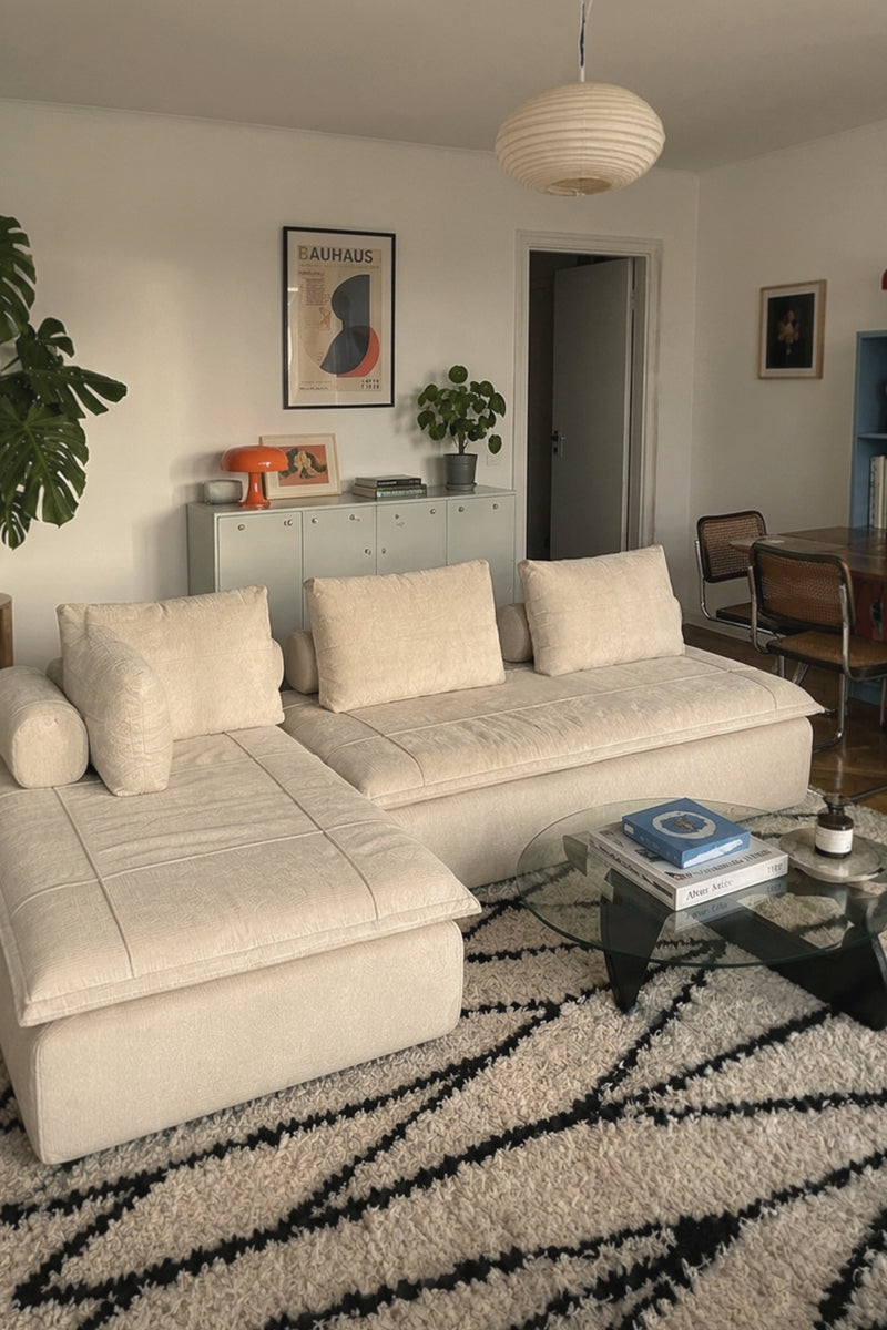 Pooof 2 Seater Chaise Sec Alpine Beige