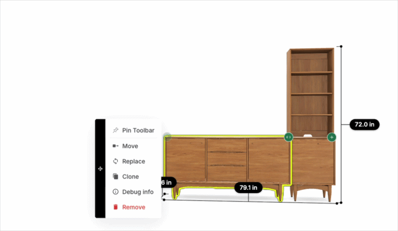 Retrovie Mid-Century Modern 39" Cabinet