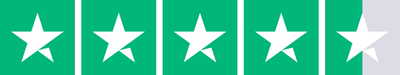Rated 4.5 stars on Trustpilot