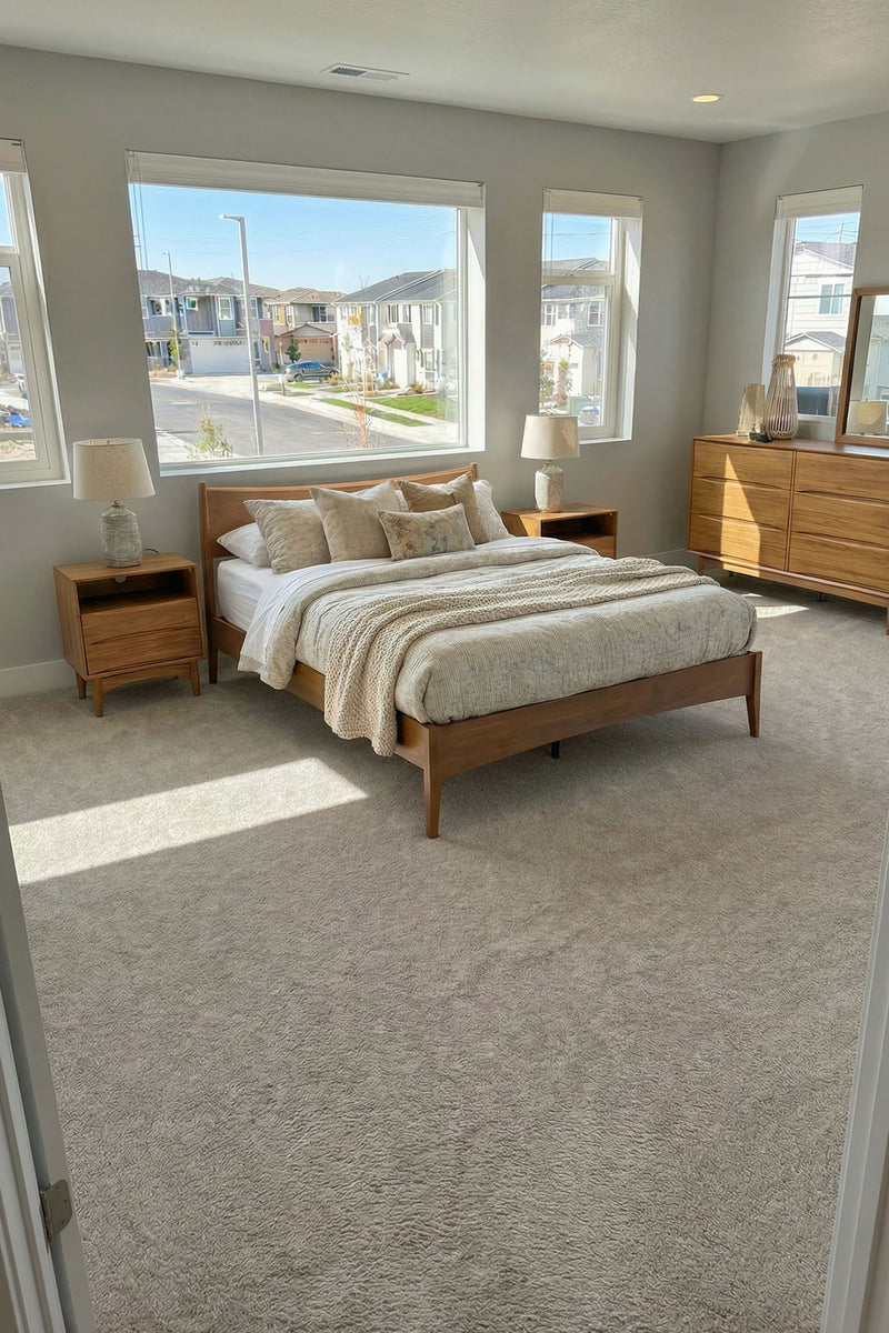 King Bed w/ Storage Nightstands