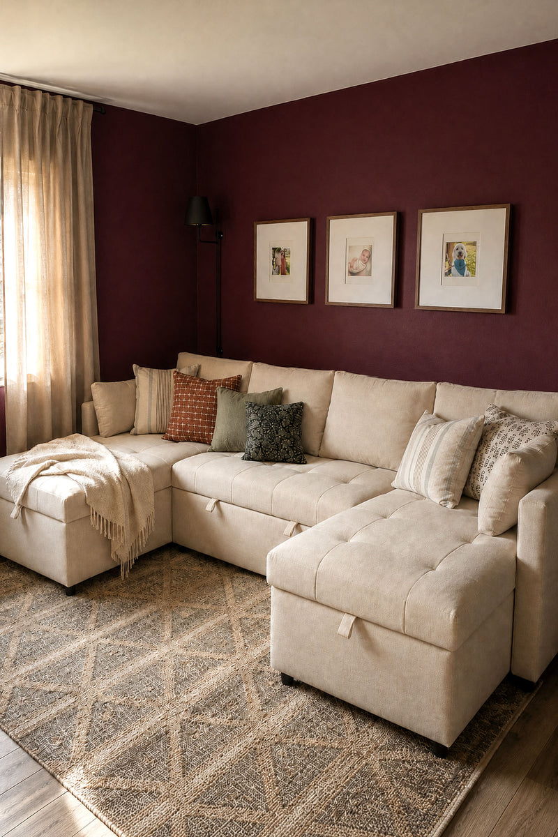 U-shaped in Cream Beige
